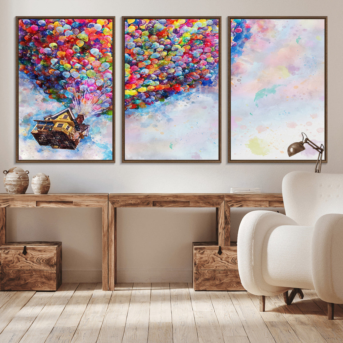 Don't Look Up Movie Canvas Wall Art - Vibrant Floating House