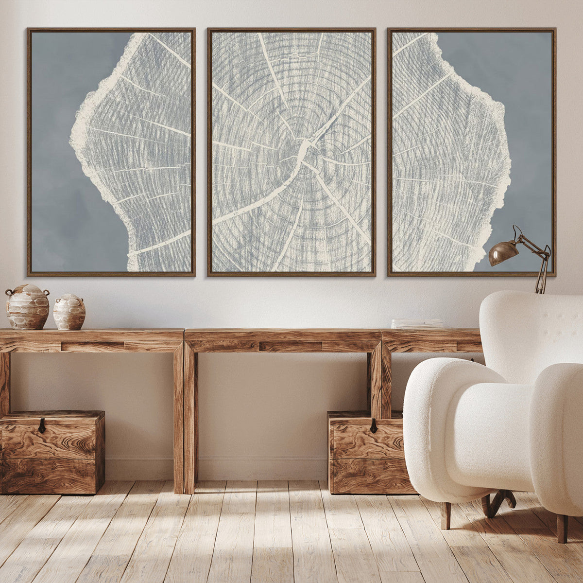Abstract Tree Ring Wall Art Canvas Print – Nature-Inspired,