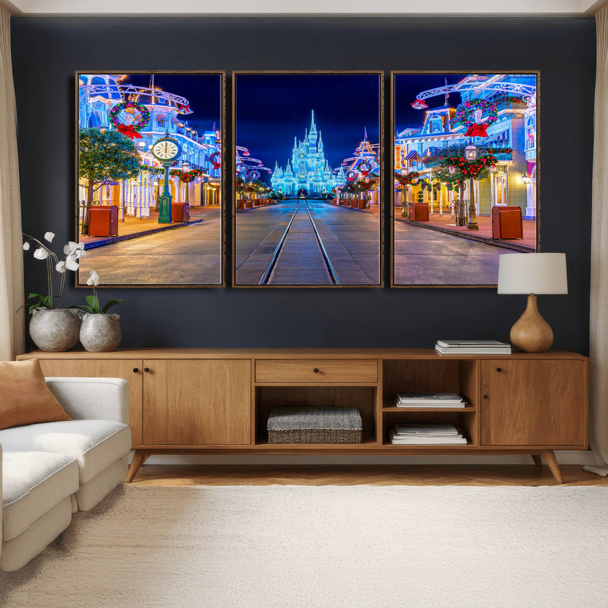 Disney Wall Art | Castle Large Wall Art Disney Magic Kingdom