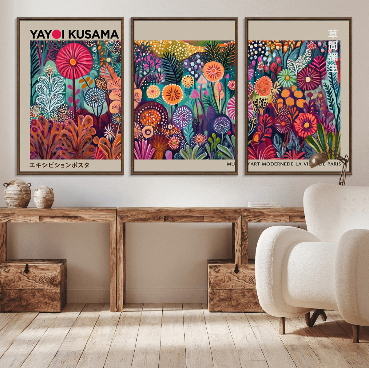 Yayoi Kusama Wall Art Canvas Print, Abstract Art, Large