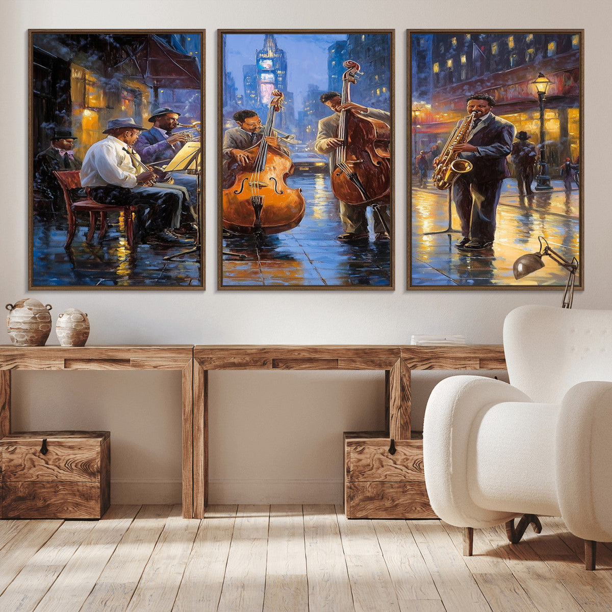 Colorful Jazz Wall Art - African American Music Canvas Print