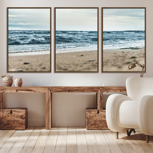 Ocean Wall Art Canvas Print – Moody Coastal Seascape Scene