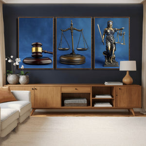 Legal Justice Wall Art Canvas Print – Gavel, Scales & Lady