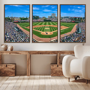 Wrigley Field Baseball Stadium Canvas Wall Art – Packed