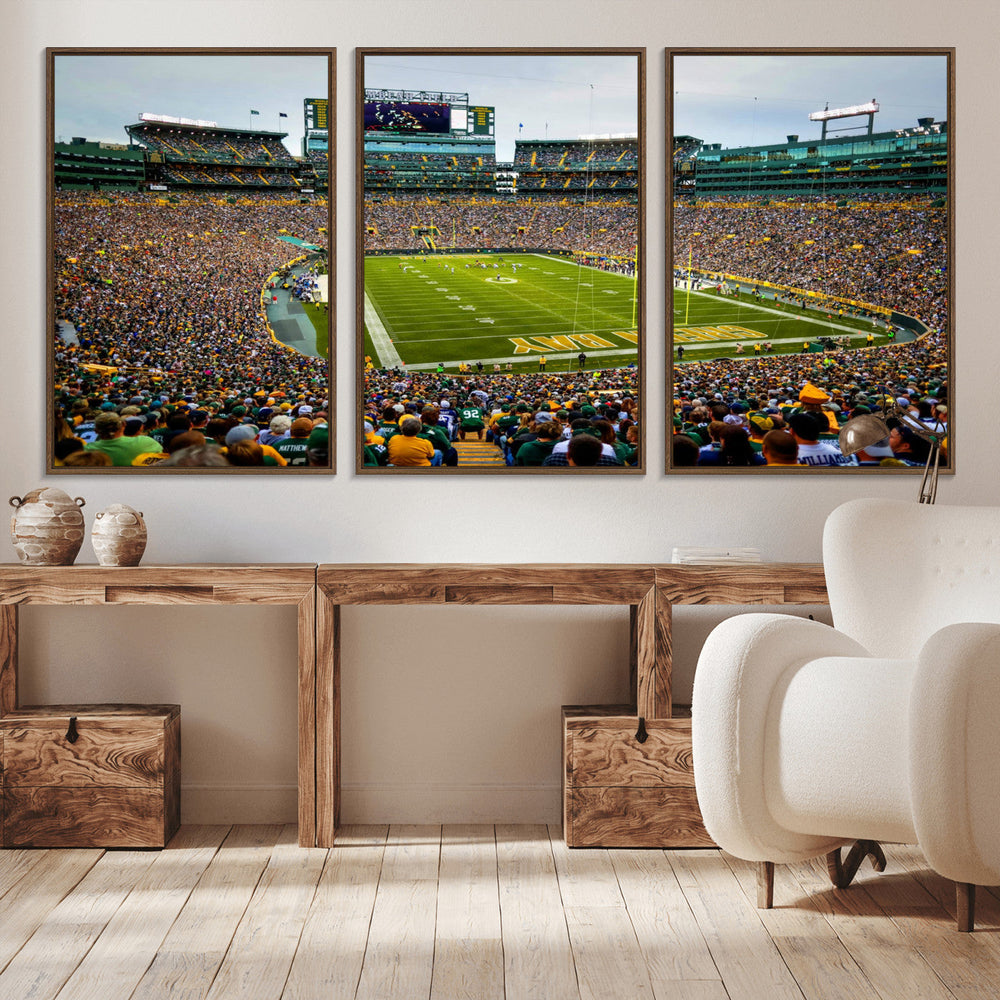 Green Bay Packers Lambeau Field Stadium Wall Art Canvas