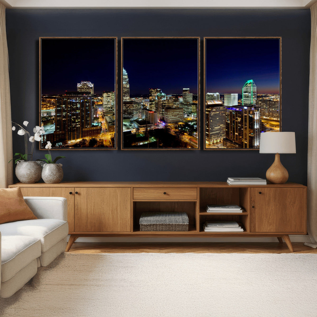 Atlanta Skyline Wall Art Canvas Print – Modern Cityscape