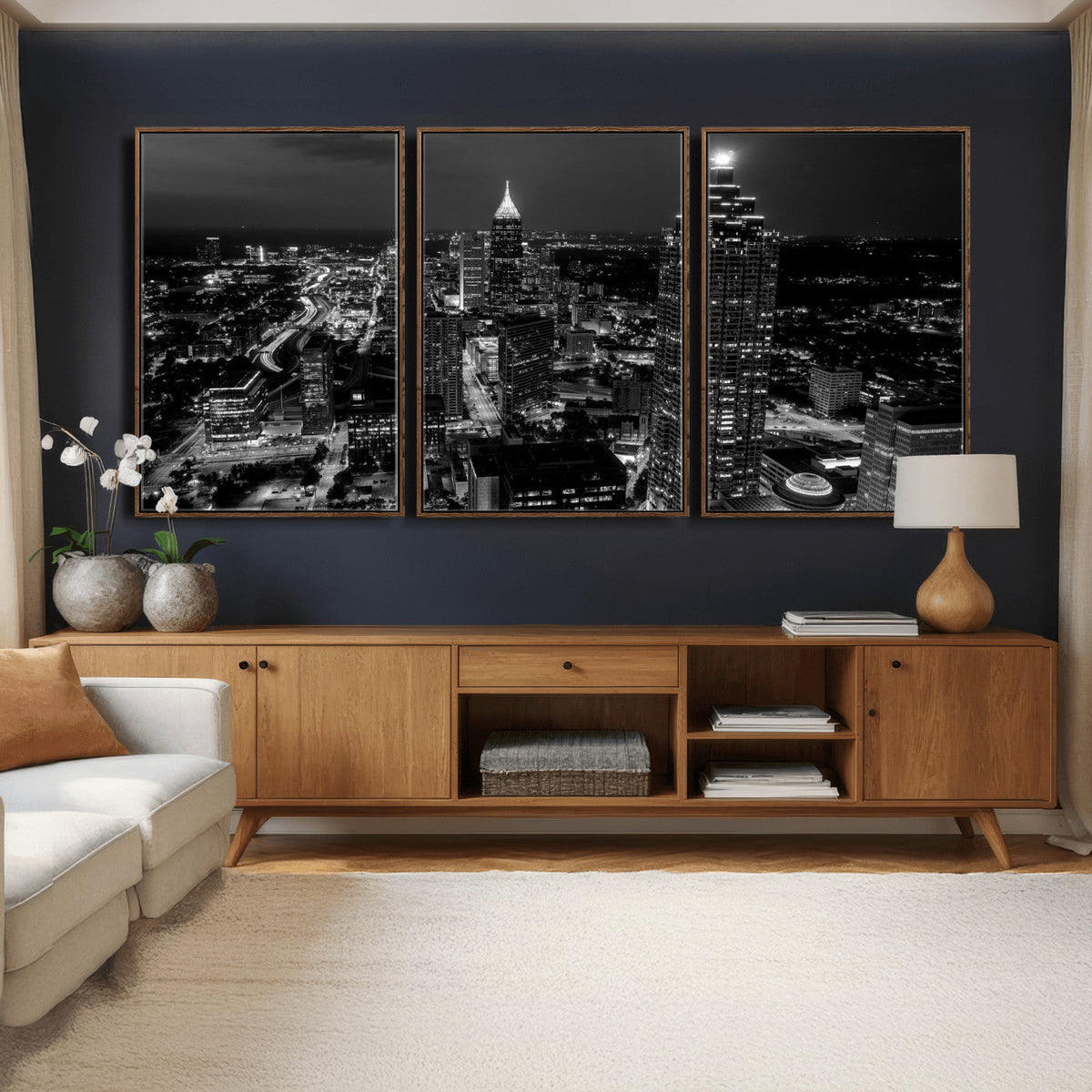 Atlanta Skyline Wall Art Canvas Print, Atlanta Downtown