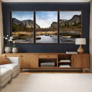 Yosemite Valley Mountain Landscape Wall Art Canvas Print,