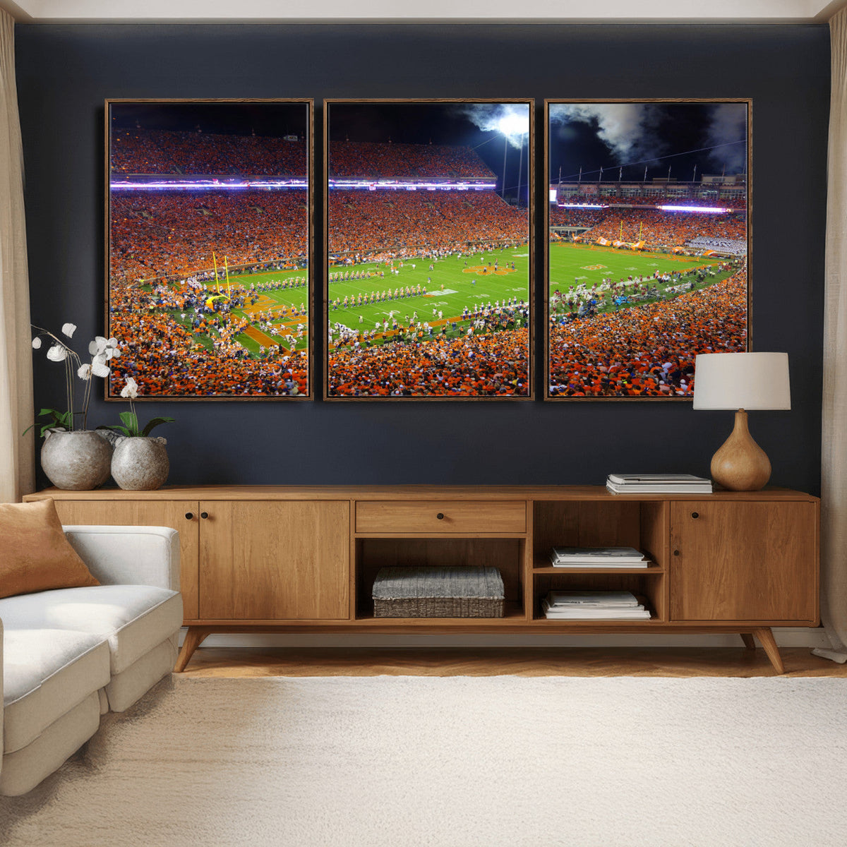 Clemson Football Stadium Wall Art Canvas Print, College
