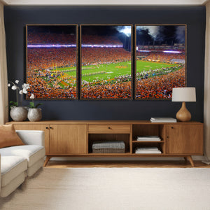 Clemson Football Stadium Wall Art Canvas Print, College