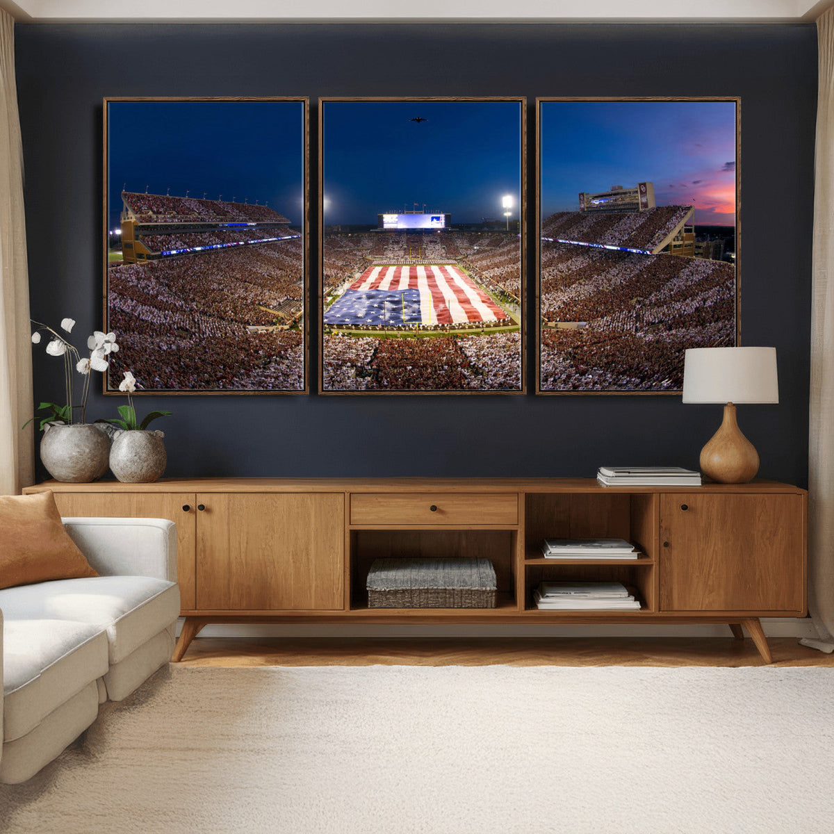 Oklahoma Sooners Memorial Stadium Wall Art Canvas Print,