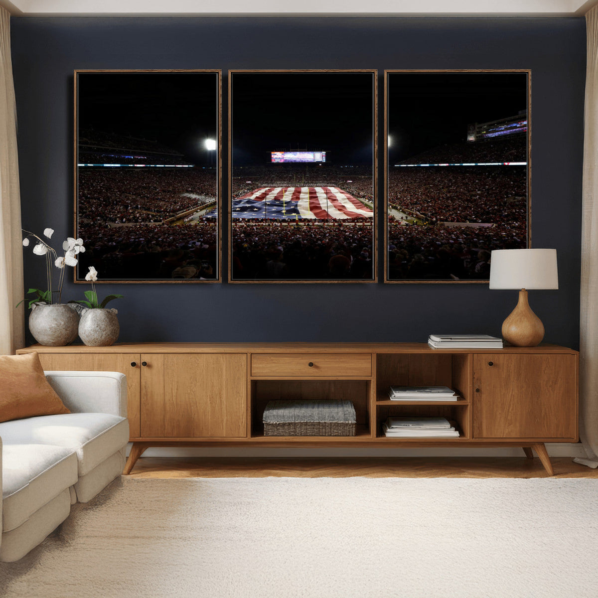 Oklahoma Memorial Stadium Wall Art Canvas Print – Oklahoma
