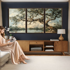 Old Oak Tree Canvas Wall Art, Turner Inspired Romantic