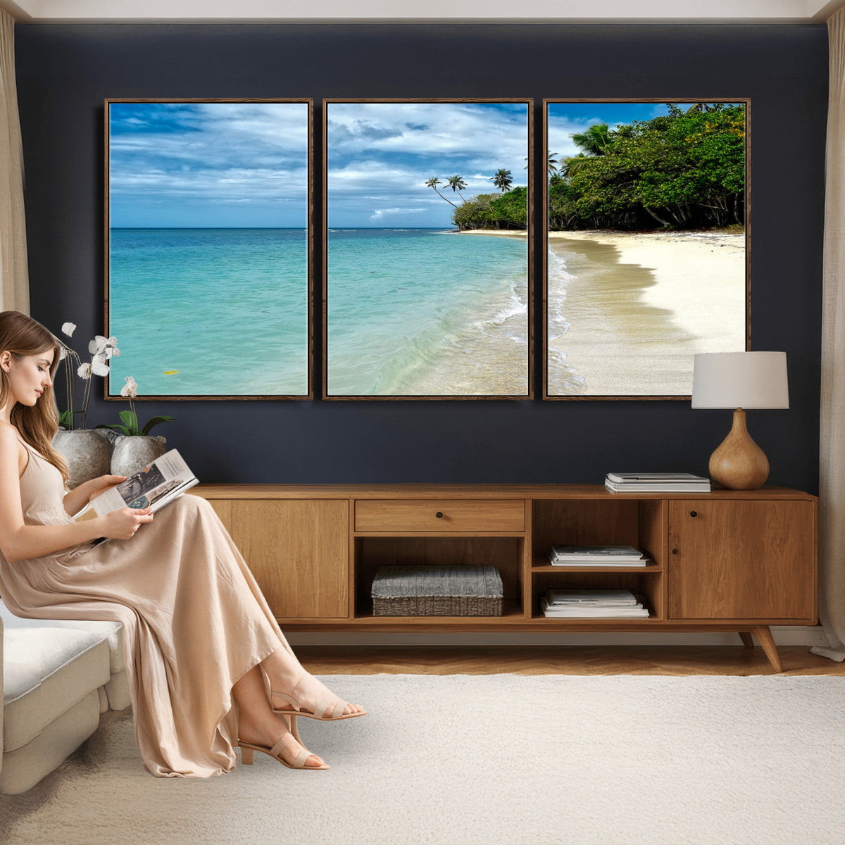 Puerto Rico Beach Paradise Wall Art – Tropical Coastal Print