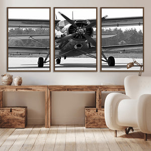 Wall Art Old War Plane Canvas Print
