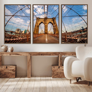 Brooklyn Bridge Manhattan Wall Art Canvas Print