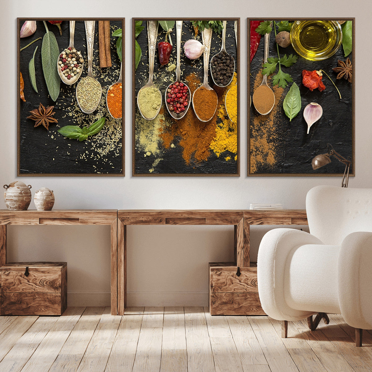 Kitchen Spice Wall Art Canvas Print