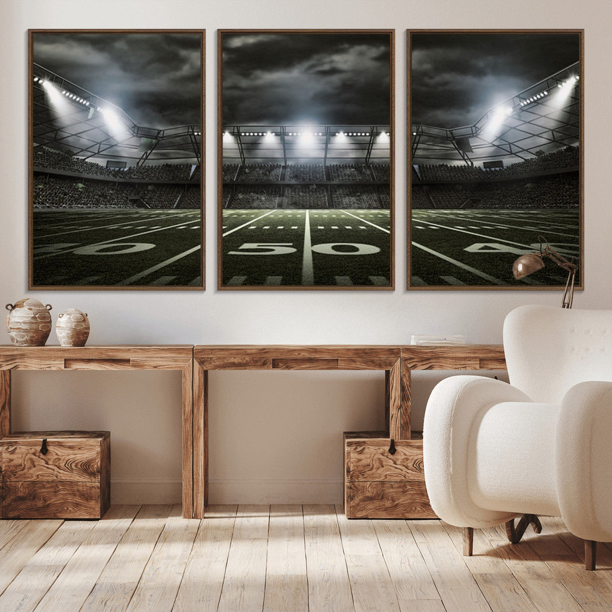 American Football Stadium Wall Art Canvas Print, Stadium