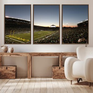 Oregon Ducks Football Team Print - Eugene Autzen Stadium