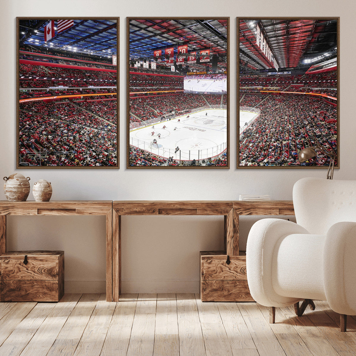 Barton Malow Little Caesars Arena Detroit Wall Art Canvas