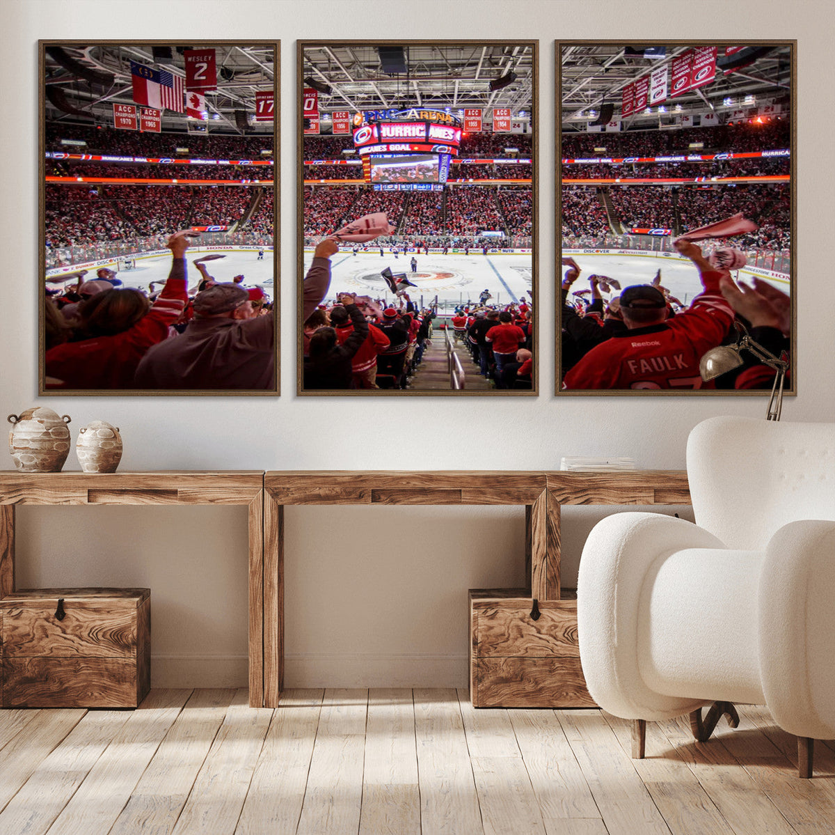 Carolina Hurricanes Ice Hockey Stadium Wall Art, Carolina