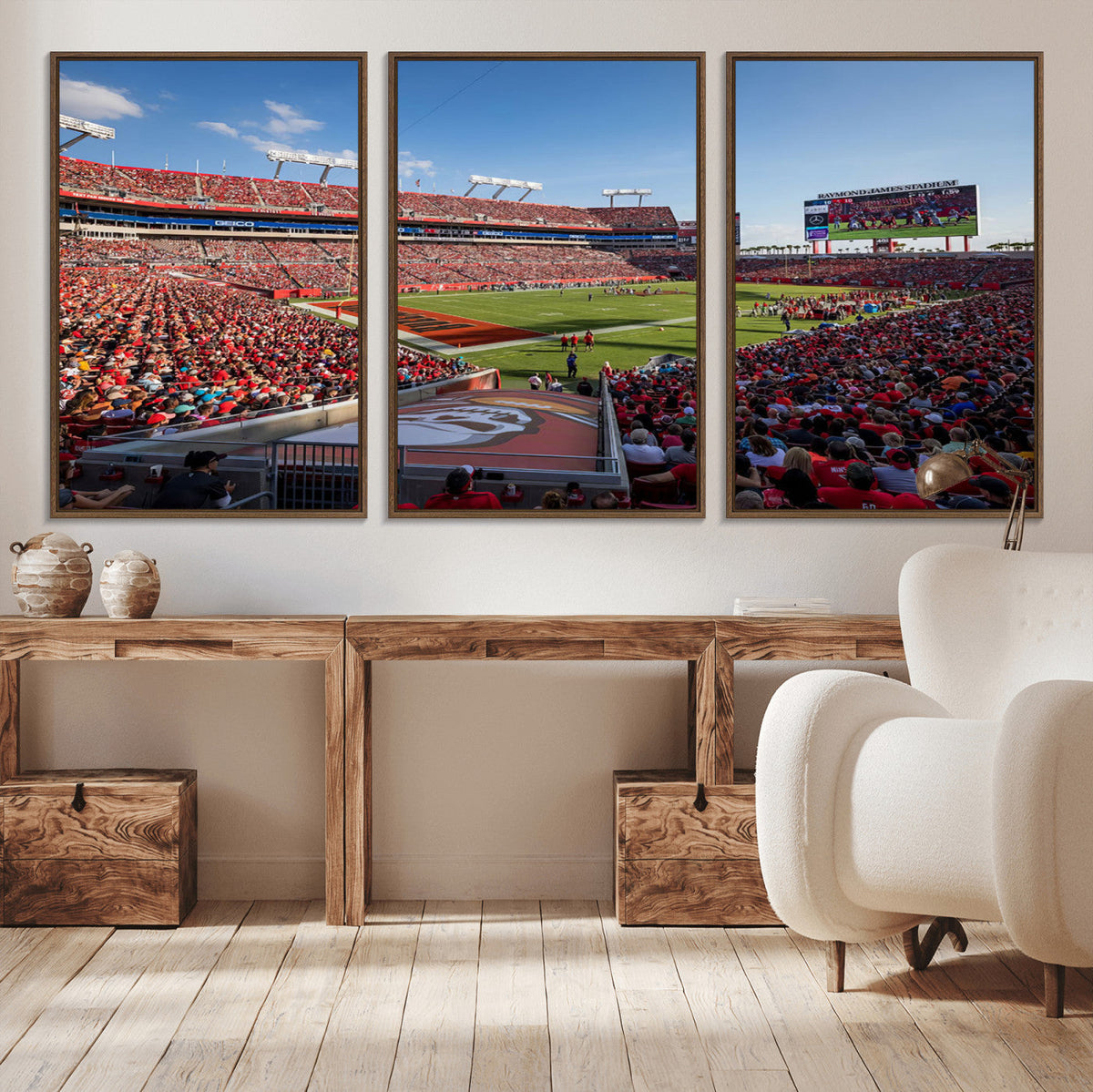 Florida Tampa Raymond James Stadium Wall Art Canvas Print -