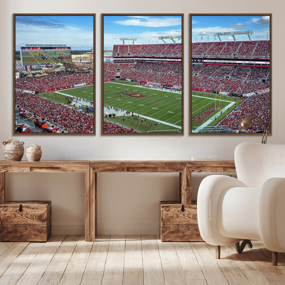 Florida Tampa Raymond James Stadium Wall Art Canvas Print -
