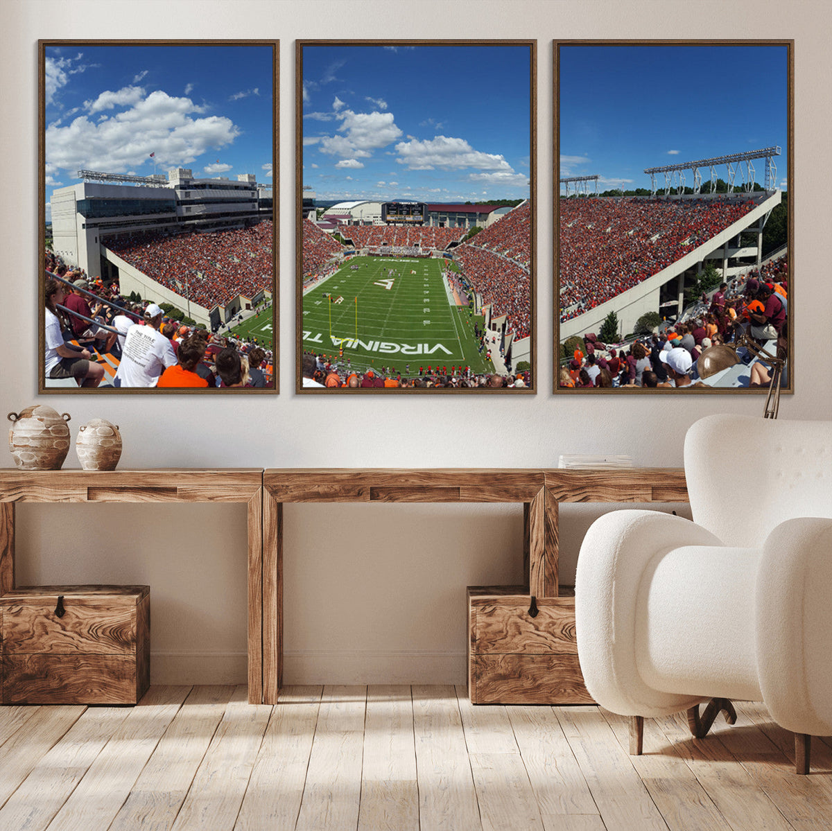 Virginia Tech Hokies Football Team Print - Blacksburg Lane