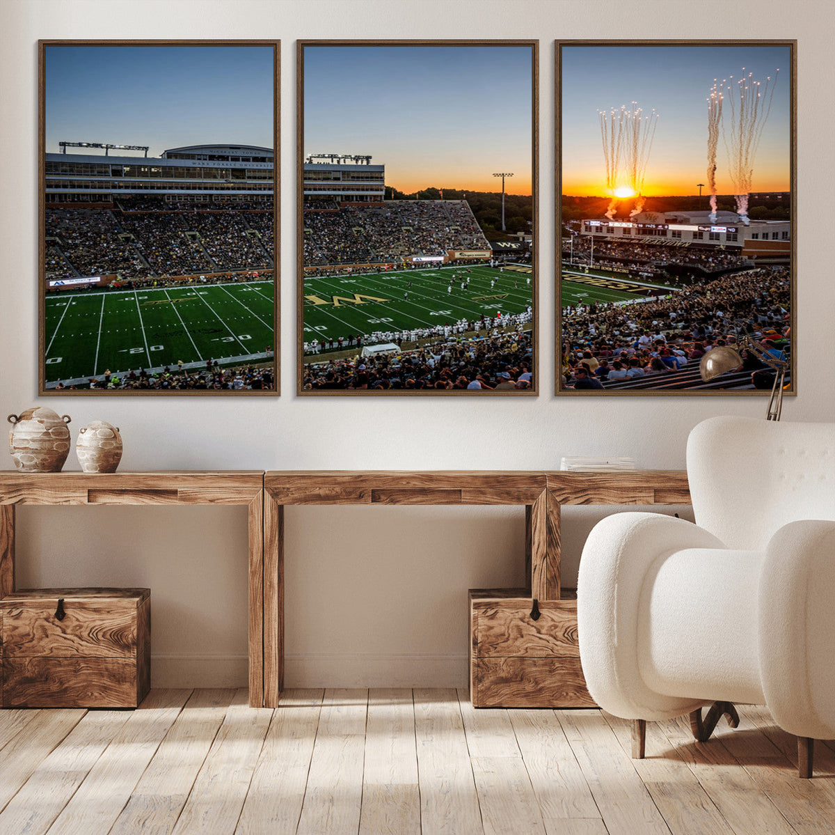 Demon Deacons Football Team Print Canvas- Winston-Salem