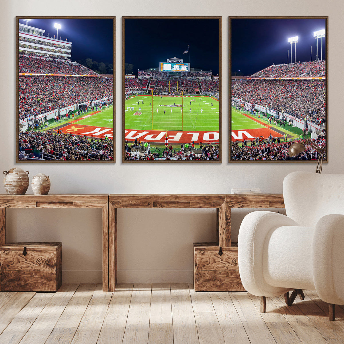 Wolfpack Football Team Print - Raleigh Carter-Finley Stadium