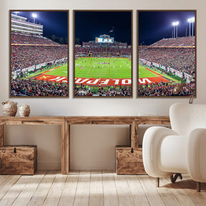 Wolfpack Football Team Print - Raleigh Carter-Finley Stadium