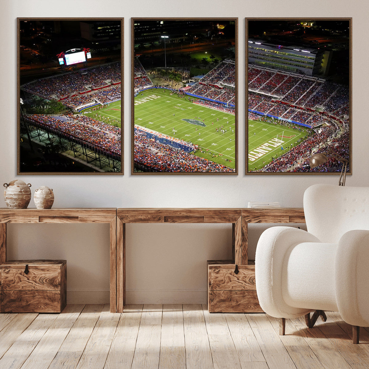Florida Atlantic University Owls Canvas Print, Football Team