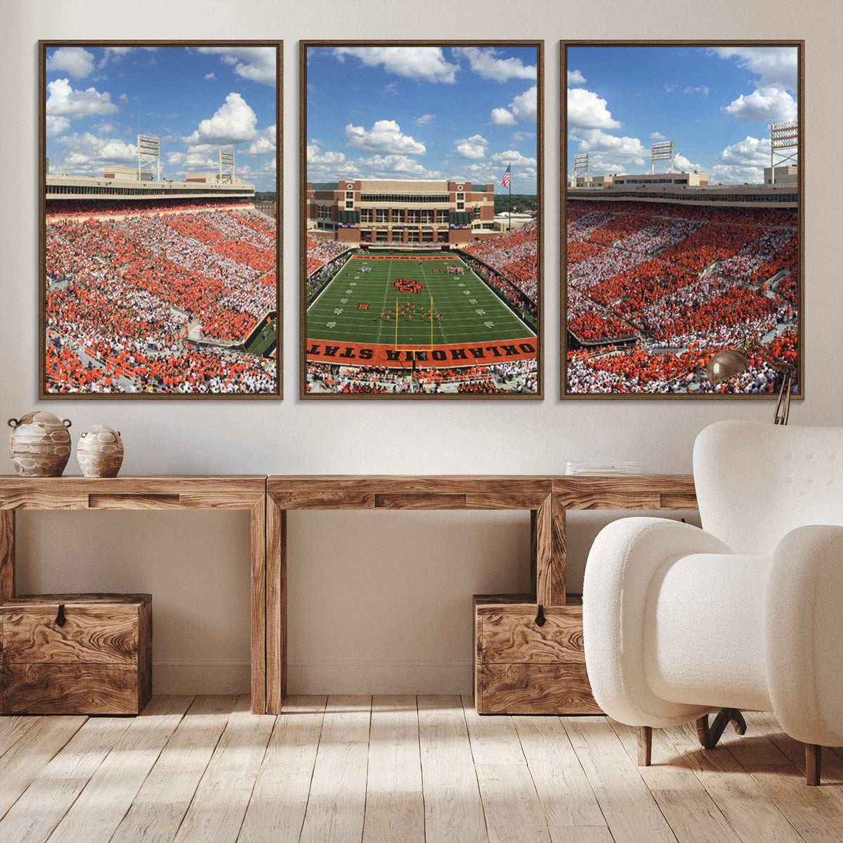 Oklahoma State Cowboys Football Team Print - Stillwater