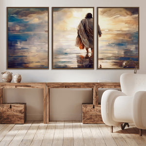 Jesus Walking on Water Wall Art | Ready to Hang Spiritual