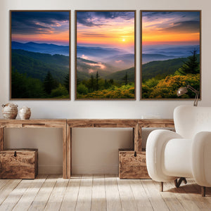 Majestic Mountain Sunrise Print | Landscape Wall Art |