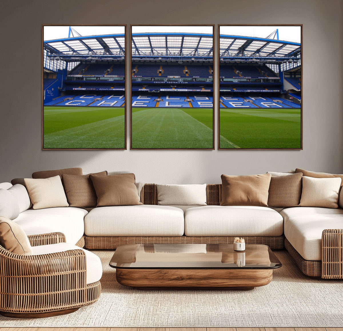 Chelsea FC Soccer Team Print - Stamford Bridge Stadium Wall
