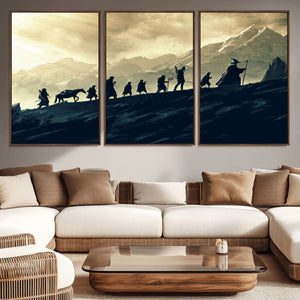 Fellowship Journey Wall Art – Fantasy Adventure Canvas Print