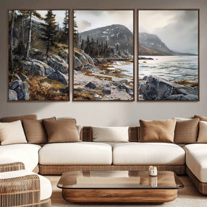 Serene Coastal View of Acadia National Park - Stunning