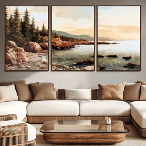 Serene Coastal View of Acadia National Park Wall Art -