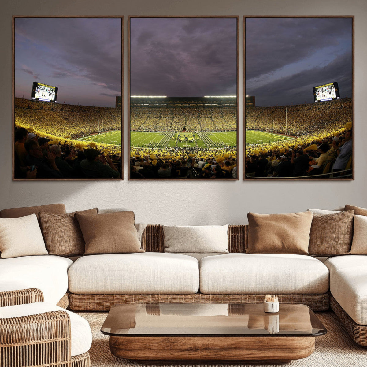 Michigan Wolverines Print - Michigan Stadium Wall Art Canvas