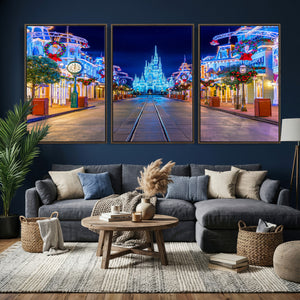 Disney Wall Art | Castle Large Wall Art Disney Magic Kingdom