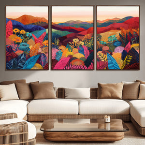 YAYOI KUSAMA Abstract Print - Landscape Canvas Wall Art