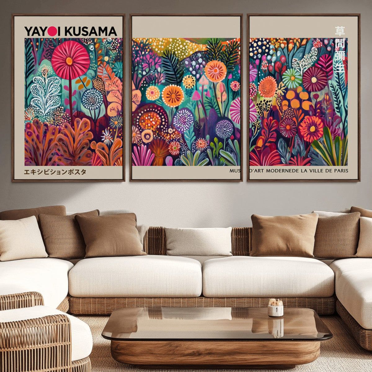 Yayoi Kusama Wall Art Canvas Print, Abstract Art, Large
