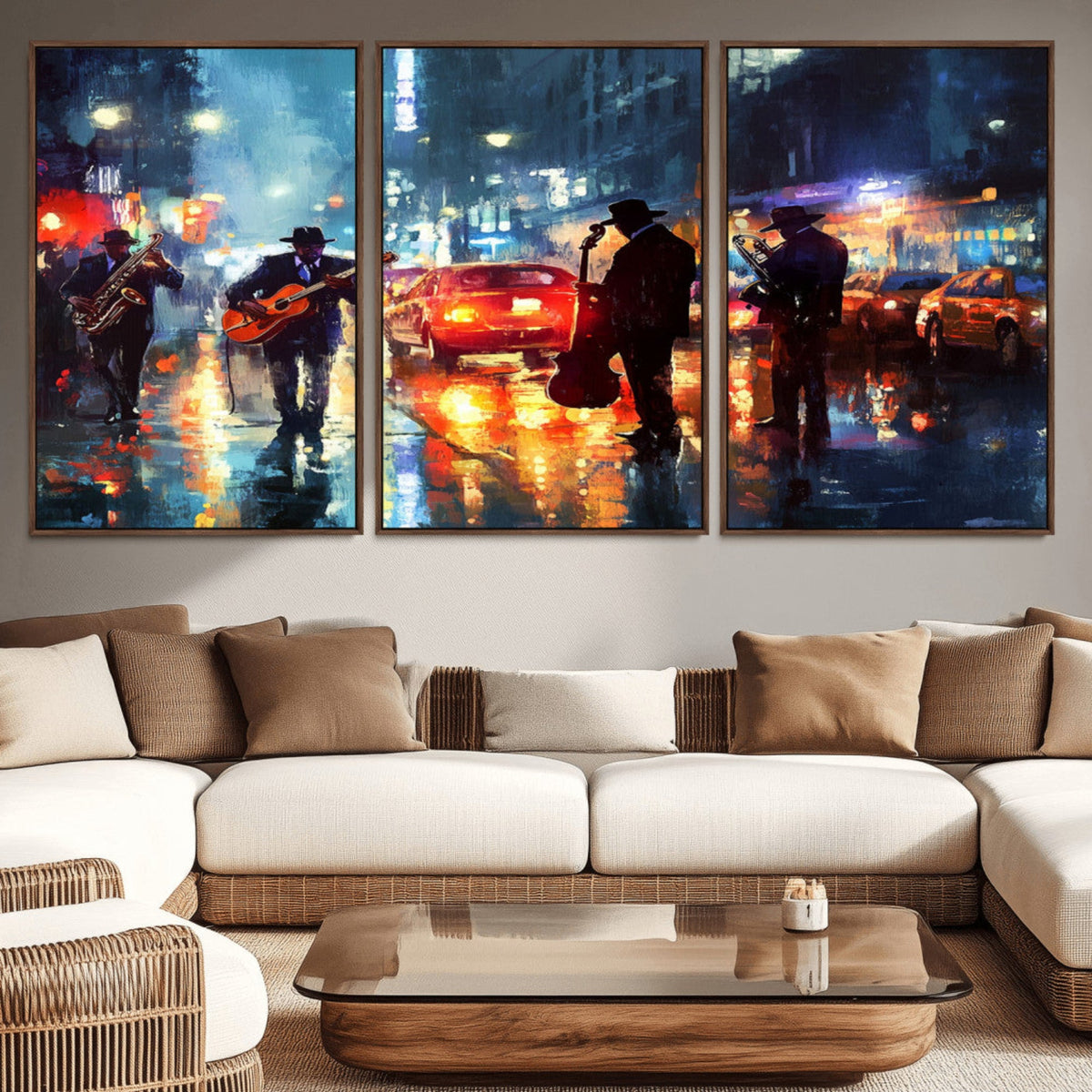 African American Jazz Canvas Wall Art Print – Abstract Music