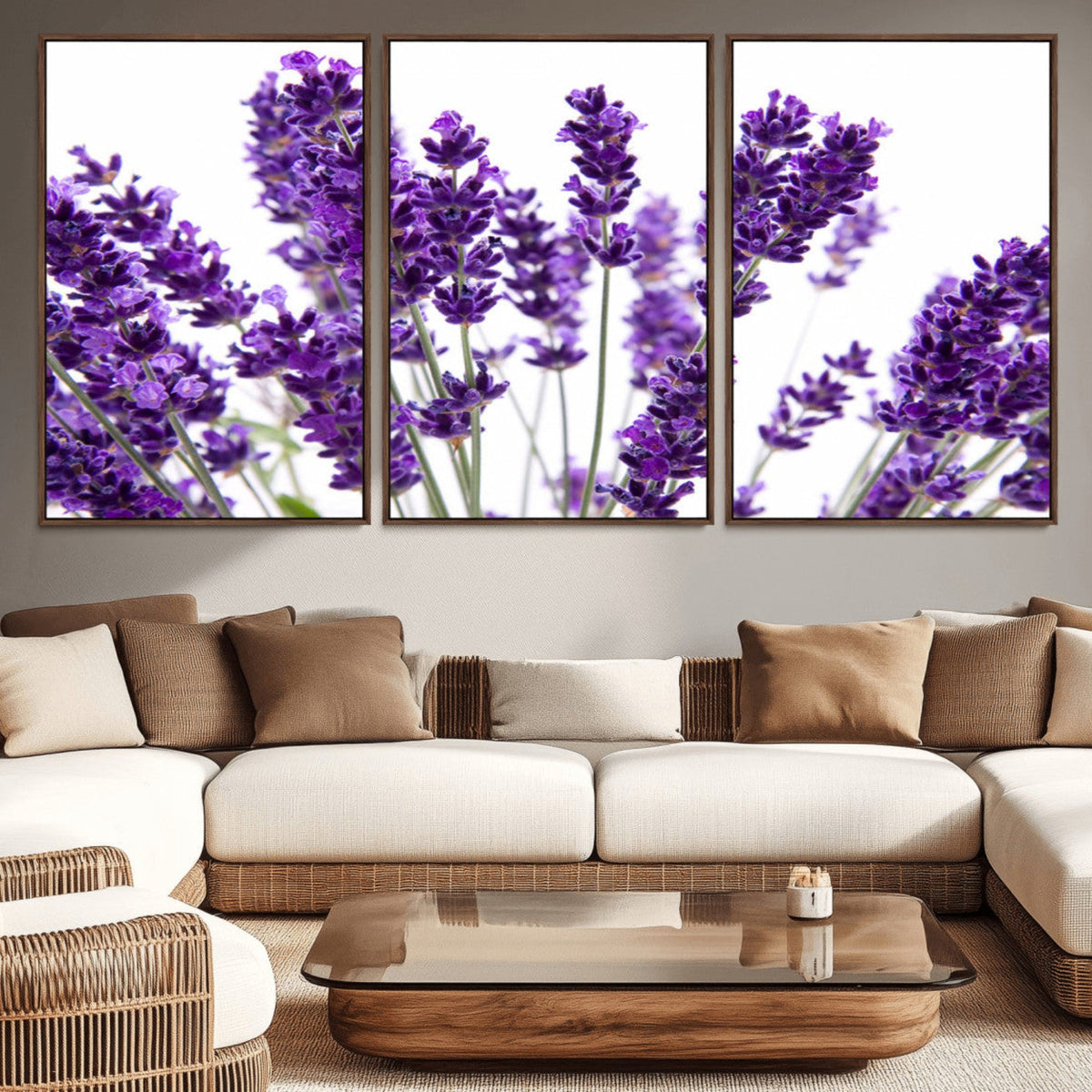 Lavender Flower Wall Art Canvas Print