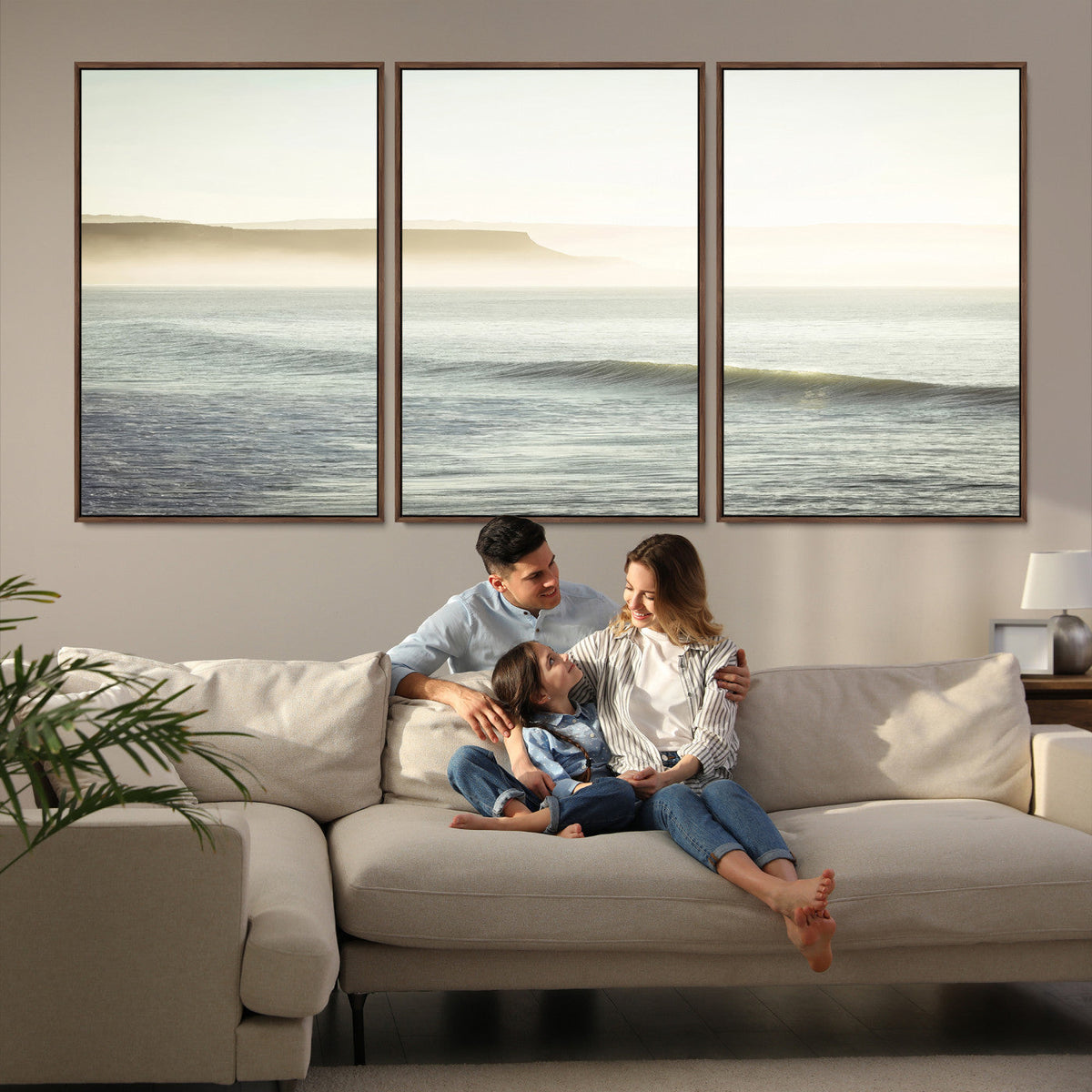 Coastal Cliffs Wall Art Canvas Print – Misty Ocean Seascape