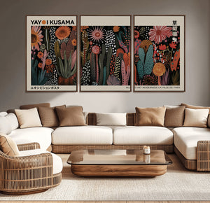 Modern Japanese Wall Art Canvas Print – Framed Abstract