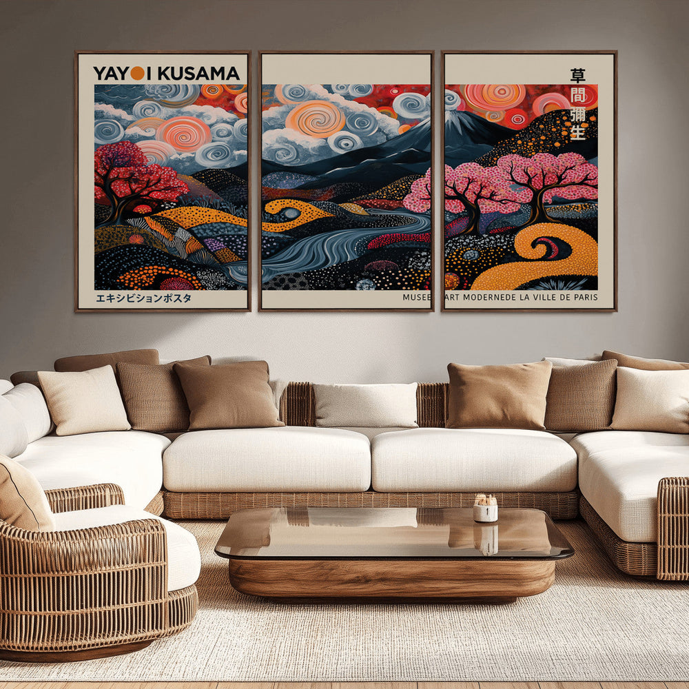 Modern Japanese Wall Art Canvas Print – Framed Contemporary