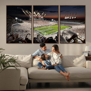 Penn State Stadium Wall Art – White Out Football Game Canvas