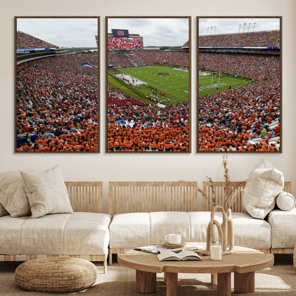 Jordan-Hare Stadium Wall Art Canvas Print, College Sports